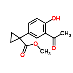 Methyl 1-(3-acetyl-4-hydroxyphenyl)cyclopropanecarboxylate结构式