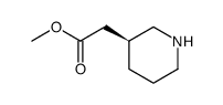 3-Piperidineacetic acid, methyl ester, (3S) Structure