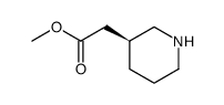 3-Piperidineacetic acid, methyl ester, (3S)结构式