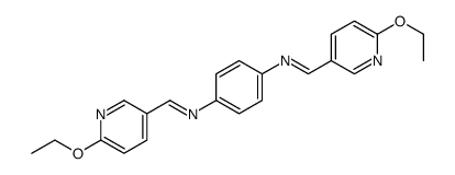 1-(6-ethoxypyridin-3-yl)-N-[4-[(6-ethoxypyridin-3-yl)methylideneamino]phenyl]methanimine Structure