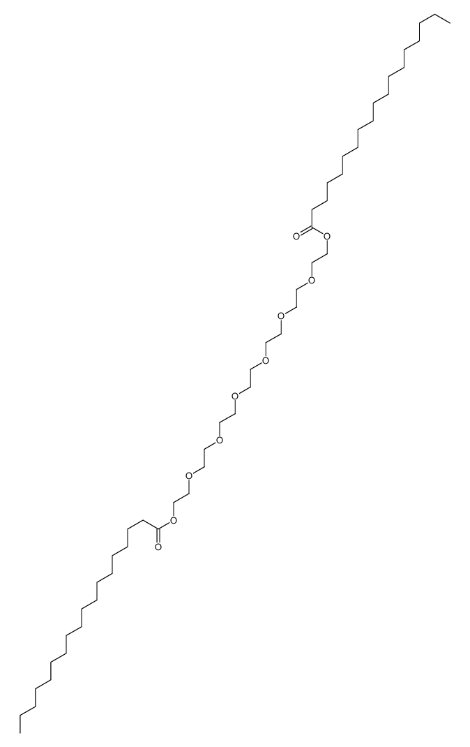 2-[2-[2-[2-[2-[2-(2-octadecanoyloxyethoxy)ethoxy]ethoxy]ethoxy]ethoxy]ethoxy]ethyl octadecanoate Structure