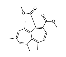 dimethyl 5,6,8,10-tetramethylheptalene-1,2-dicarboxylate Structure