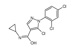 5-chloro-N-cyclopropyl-1-(2,4-dichlorophenyl)pyrazole-4-carboxamide Structure