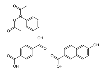 (N-acetylanilino) acetate,6-hydroxynaphthalene-2-carboxylic acid,terephthalic acid Structure