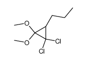 2,2-dichloro-3-propyl-cyclopropanon-dimethylacetal结构式