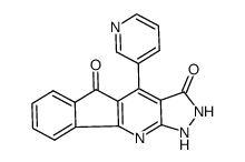 4-(pyridin-3-yl)-1,2-dihydro-5H-indeno[1,2-b]pyrazolo[4,3-e]pyridin-3,5-dione Structure