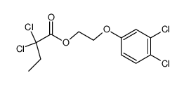 2,2-dichloro-butyric acid-[2-(3,4-dichloro-phenoxy)-ethyl ester]结构式