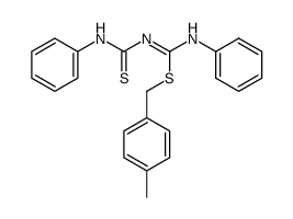 2-(4-methyl-benzyl)-1-phenyl-3-(phenyl-thiocarbamoyl)-isothiourea结构式