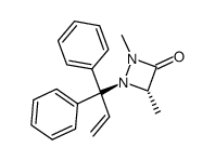 2,4-dimethyl-1-(1,1-diphenylprop-2-en-1-yl)-1,2-diazetidin-3-one Structure