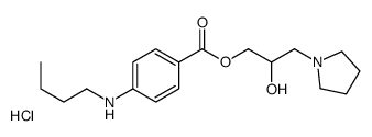 (2-hydroxy-3-pyrrolidin-1-ium-1-ylpropyl) 4-(butylamino)benzoate,chloride结构式