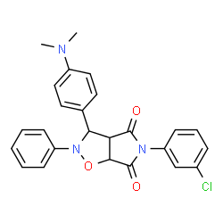 5-(3-chlorophenyl)-3-(4-(dimethylamino)phenyl)-2-phenyltetrahydro-4H-pyrrolo[3,4-d]isoxazole-4,6(5H)-dione结构式