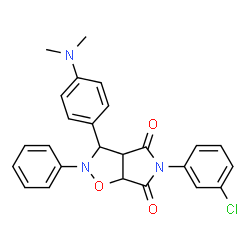 5-(3-chlorophenyl)-3-(4-(dimethylamino)phenyl)-2-phenyltetrahydro-4H-pyrrolo[3,4-d]isoxazole-4,6(5H)-dione Structure