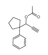 1-(1-phenylcyclopentyl)prop-2-ynyl acetate结构式