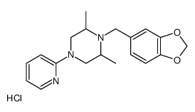 1-(1,3-benzodioxol-5-ylmethyl)-2,6-dimethyl-4-pyridin-2-ylpiperazine,hydrochloride Structure