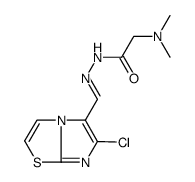 N-[(E)-(6-chloroimidazo[2,1-b][1,3]thiazol-5-yl)methylideneamino]-2-(dimethylamino)acetamide结构式