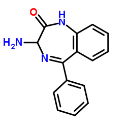 3-amino-5-phenyl-1,3-dihydro-1,4-benzodiazepin-2-one Structure