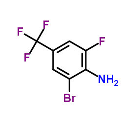 2-Bromo-6-fluoro-4-(trifluoromethyl)aniline结构式