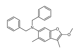 N,N-dibenzyl-2-methoxy-3,5-dimethyl-1-benzofuran-6-amine结构式
