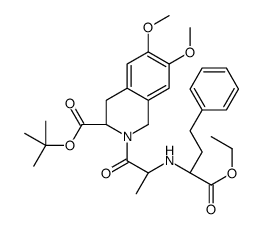 tert-butyl (3S)-2-[(2S)-2-[[(2S)-1-ethoxy-1-oxo-4-phenylbutan-2-yl]amino]propanoyl]-6,7-dimethoxy-3,4-dihydro-1H-isoquinoline-3-carboxylate结构式