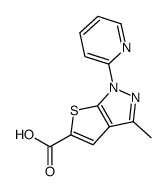 3-methyl-1-pyridin-2-yl-1H-thieno[2,3-c]pyrazole-5-carboxylic acid Structure