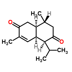 (1S,4R,4AS,8AR)-1,3,4,4A,5,8A-六氢-4,7-二甲基-1-(1-甲基乙基)-2,6-萘二酮图片