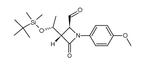 (1'R,3S,4S)-3-(1'-(tert-butyldimethylsilyloxy)ethyl)-4-formyl-1-(4'-methoxyphenyl)-2-azetidinone结构式