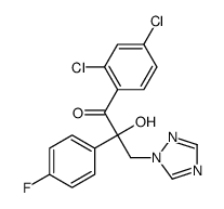 1-(2,4-dichlorophenyl)-2-(4-fluorophenyl)-2-hydroxy-3-(1,2,4-triazol-1-yl)propan-1-one Structure