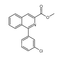 methyl 1-(3-chlorophenyl)isoquinoline-3-carboxylate结构式