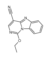 4-cyano-1-ethoxypyrimido<1,6-a>benzimidazole Structure
