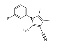 2-amino-1-(3-fluorophenyl)-4,5-dimethylpyrrole-3-carbonitrile结构式