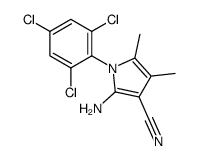 2-amino-4,5-dimethyl-1-(2,4,6-trichlorophenyl)pyrrole-3-carbonitrile Structure