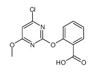2-(4-chloro-6-methoxypyrimidin-2-yl)oxybenzoic acid结构式