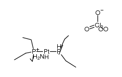 trans-hydridoamminebis(triethylphosphine)platinum perchlorate Structure