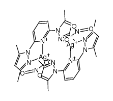[Ag(NO3)(bis-2,6-(3,5-dimethylpyrazol-1-yl)pyridine)]2 Structure
