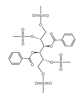 (2R,3S,4S,5R)-1,2,5,6-tetrakis((methylsulfonyl)oxy)hexane-3,4-diyl dibenzoate Structure