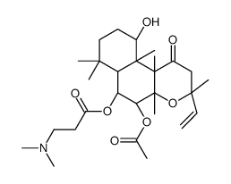 [(3R,4aR,5S,6S,6aS,10S,10aR,10bS)-5-acetyloxy-3-ethenyl-10,10b-dihydroxy-3,4a,7,7,10a-pentamethyl-1-oxo-5,6,6a,8,9,10-hexahydro-2H-benzo[f]chromen-6-yl] 3-(dimethylamino)propanoate Structure