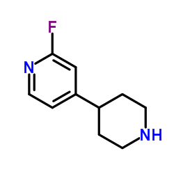 2-Fluoro-4-(4-piperidinyl)pyridine结构式