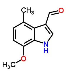 7-Methoxy-4-methyl-1H-indole-3-carbaldehyde结构式