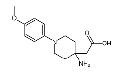 2-(4-AMINO-1-(4-METHOXYPHENYL)PIPERIDIN-4-YL)ACETIC ACID Structure