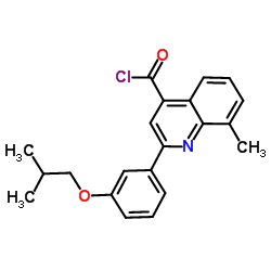 2-(3-Isobutoxyphenyl)-8-methyl-4-quinolinecarbonyl chloride结构式