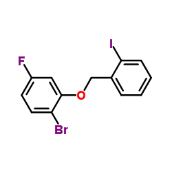 1-Bromo-4-fluoro-2-[(2-iodobenzyl)oxy]benzene结构式