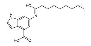 6-(decanoylamino)-1H-indole-4-carboxylic acid结构式