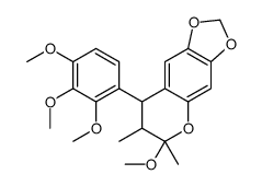 6-methoxy-6,7-dimethyl-8-(2,3,4-trimethoxyphenyl)-7,8-dihydro-[1,3]dioxolo[4,5-g]chromene Structure