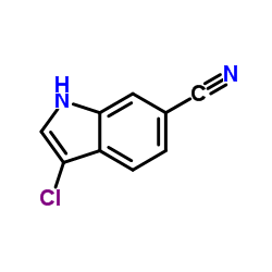 3-Chloro-1H-indole-6-carbonitrile结构式
