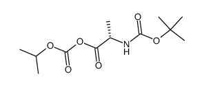 (S)-(S)-2-((tert-butoxycarbonyl)amino)propanoic (isopropyl carbonic) anhydride结构式