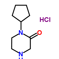 1-Cyclopentyl-piperazin-2-one hydrochloride structure