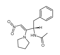 (S,Z)-N-(4-nitro-1-phenyl-3-(pyrrolidin-1-yl)but-3-en-2-yl)acetamide结构式