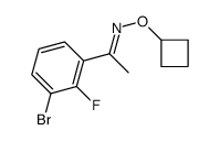 (E)-1-(3-bromo-2-fluorophenyl)-N-cyclobutyloxyethanimine结构式