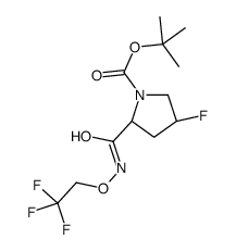 tert-butyl (2S,4S)-4-fluoro-2-(2,2,2-trifluoroethoxycarbamoyl)pyrrolidine-1-carboxylate Structure