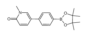 1-methyl-5-(4-(4,4,5,5-tetramethyl-1,3,2-dioxaborolan-2-yl)phenyl)pyridin-2(1H)-one Structure